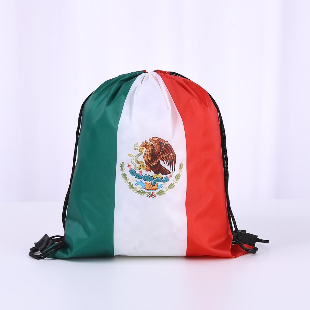 10pcs World Cup Football Drawstring Backpack for Various Countries, Drawstring Closed Football Training Bag for Team Use