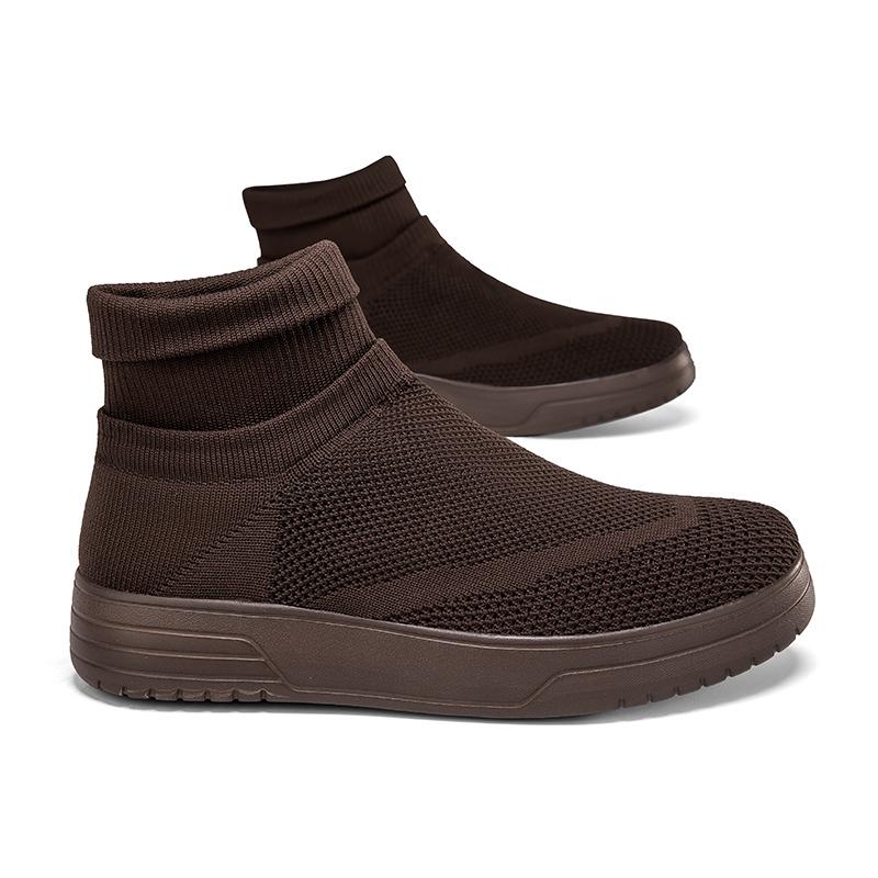 Women Shoes Casual High-Top Flats Couples Platform Sneakers Slip-On Socks Shoes for Men