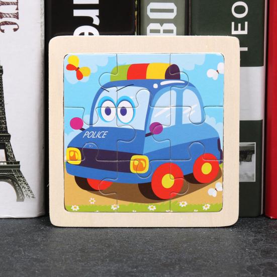 1Set Kids Jigsaw Puzzle Nice-looking Multifunctional Wood Animal Wooden Jigsaw Puzzle for Home