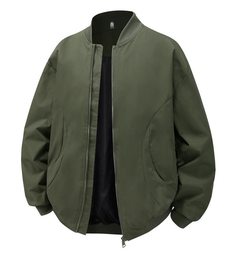 Spring & Autumn American-Style Baseball Collar Windbreaker: Trendy Loose-Fit Casual Jacket M
