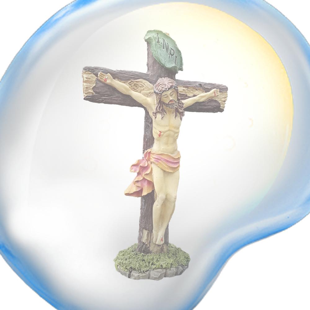 Crucifix Wall Cross with Anti-Fading Coating Jesus Statue Catholic Hanging Cross for Home Inspirational Indoor Decorations