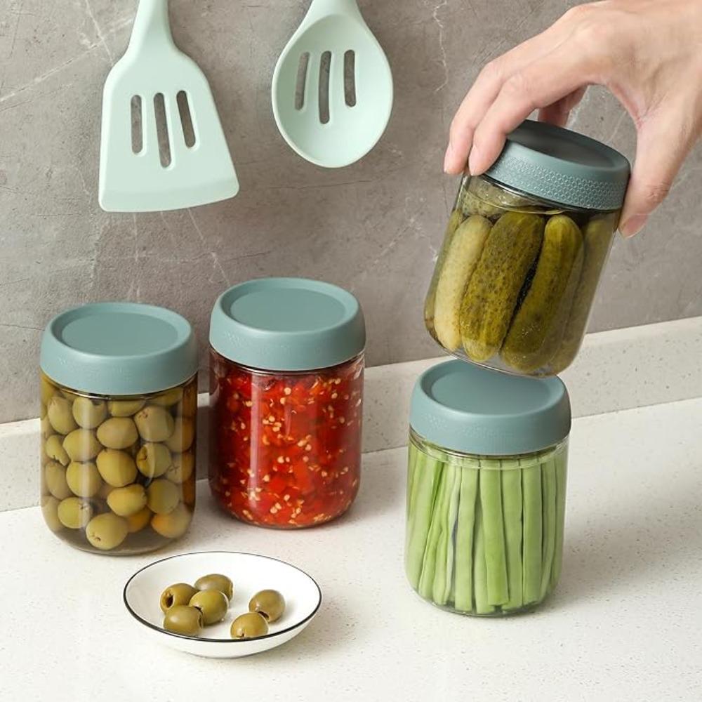 6Pcs 10/16/24 Oz Overnight Oat Jar Glass Mason Jars Fresh-keeping Jar  Yogurt