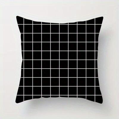Home Decor Modern Black And White Geometric Pillow Covers Pattern Cushion Cover Suitable For Sofa Bedroom Car Pillow Cover