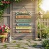 Wood Retro Wooden Sign Rustic Style Garden Hanging Sign  Wall Decor Plaque