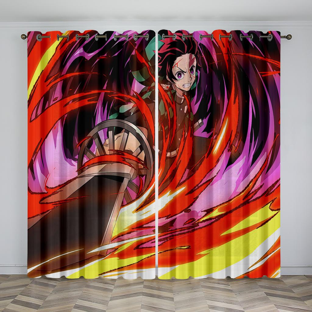 Cartoon Anime Series Curtains Children's Favorite Characters Curtains 2 Panel Boys Girls Room Bedroom Window Decor Curtains