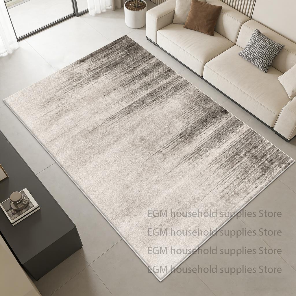 Modern Gray Minimalist Soft Rug Gradient Style Living Room Decoration Carpet Easy Clean Non-slip Big Size Floor Mat Bedside