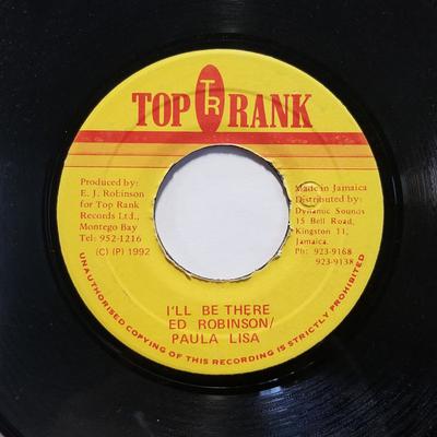 7inch Record ED ROBINSON / PAULA LISA - I'll Be There NONE Top Rank 1992 Jamaica Reggae, Ska & Dub Used