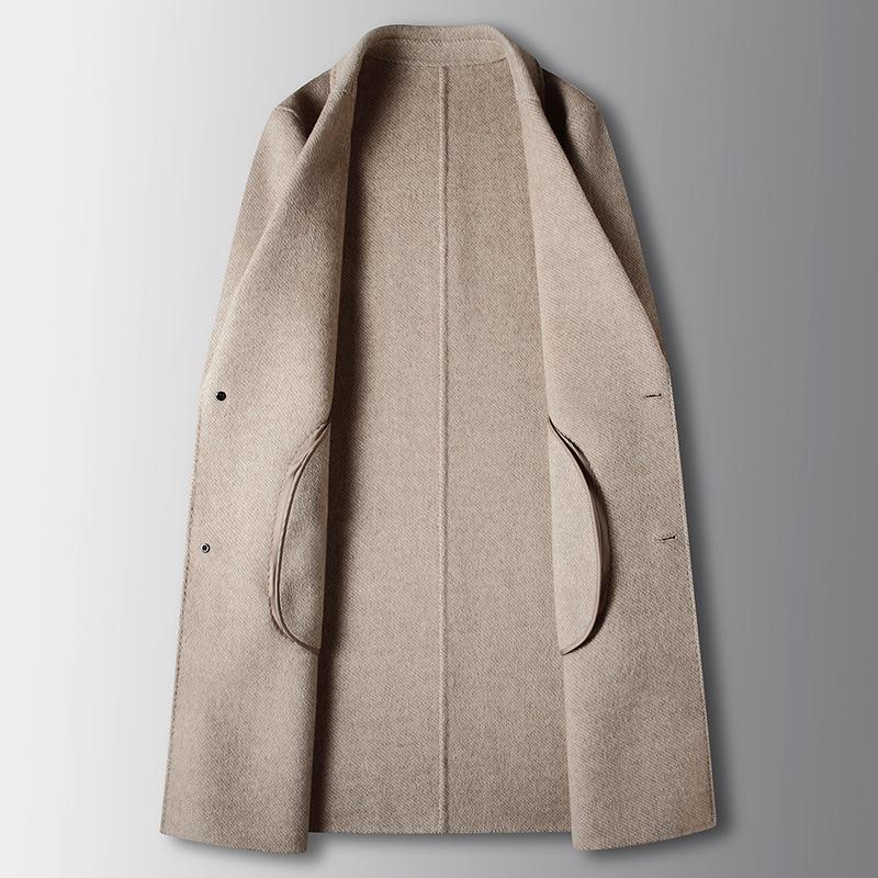 Autumn and Winter Wool Trench Coat Medium and Long Youth Light Luxury Business Double-sided Casual Warm Jacket