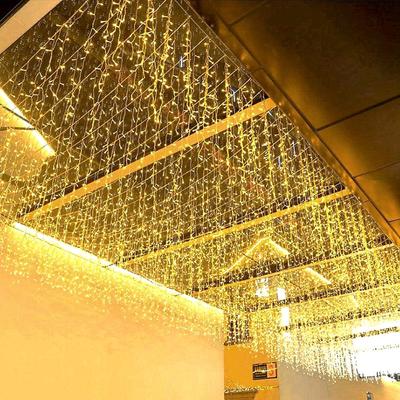 12M Icicle String Lights LED Curtain Fairy Lights 0.6M Droop Decor Light for Outdoor Garden Street Wedding New Year Xmas Garland