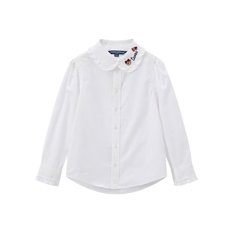 Teenie Weenie Kids Girl's Ruffle Doll Collar Cotton Shirt
