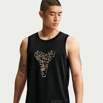 Nike Basketball Jerseys Men s Black/Gold Metallic Moderate L