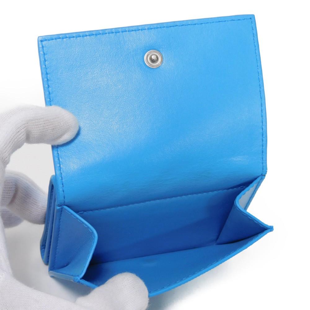 Used 11897 Tiny Mini Wallet 635561 VCPP2 4611 7942 RFID IC Chip Maxi Intrecciato Swimming Pool Unisex from Japan