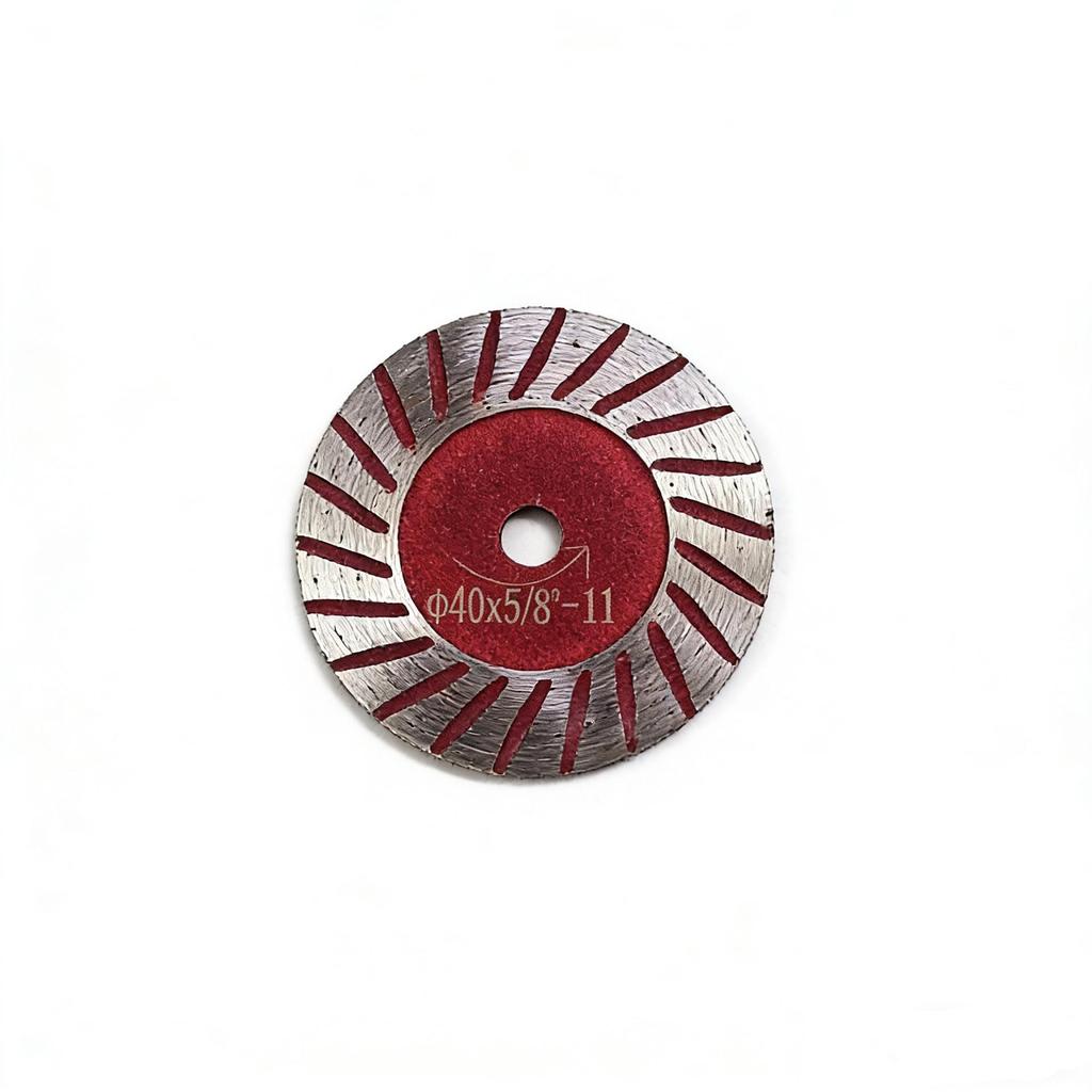 Stone Carving Disc 4 cm with Handle - Wavy Pattern Engraving & Polishing for Electric Grinder