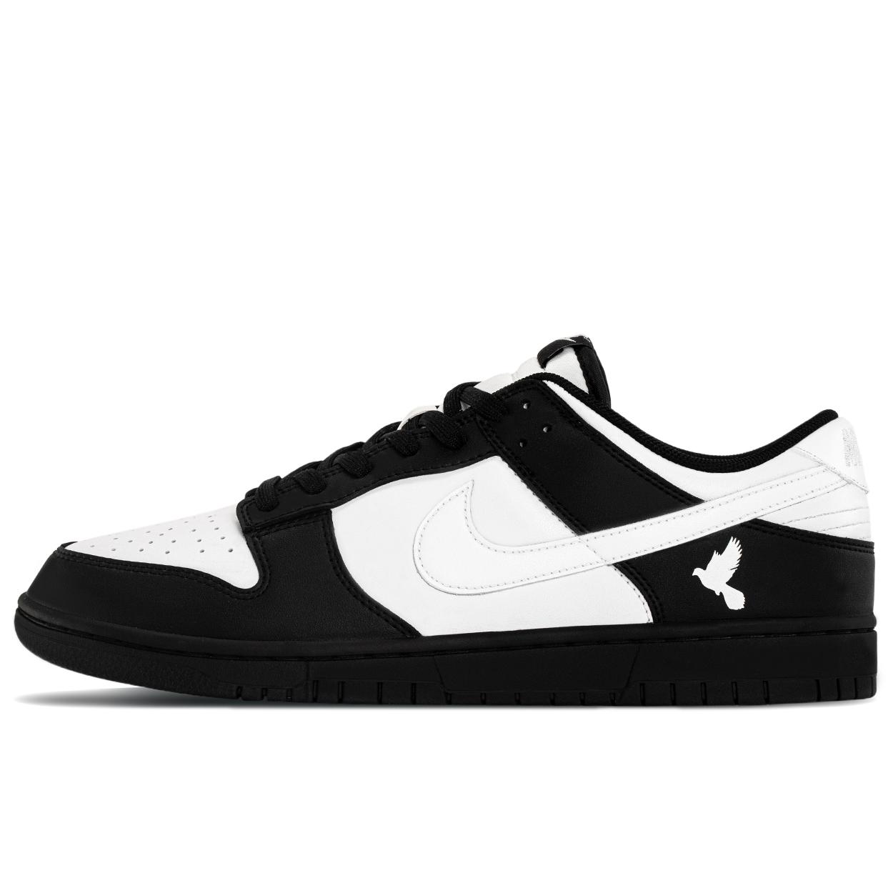 

Nike Dunk NikeDKL Leather Slip Resistant Abrasion Resistant Low top Skateboard Shoes Unisex Black White HF5441-100(Team1161-) 36.5