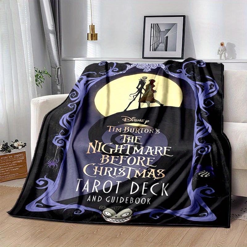 1pc, Cozy Nightmare Before Christmas Home Decor Blanket: Perfect Gift for Bedroom, Living Room, Travel, Camping, Car