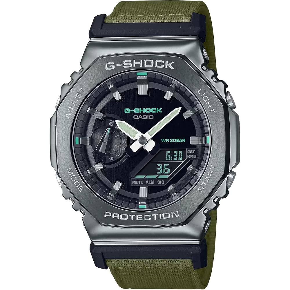 Casio G-Shock GM-2100CB-3A Men s Watch Green Resin Strap Analog-Digital Outdoor Timepiece