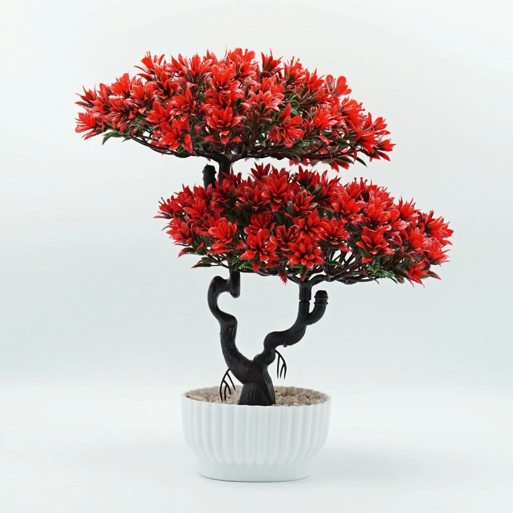 Künstliche Blume, Höhe 31cm, Grün, Xiangyun Kiefer Bonsai, Heimdekoration, Hochzeitsszene, Desktop Grünpflanze Topfpflanze