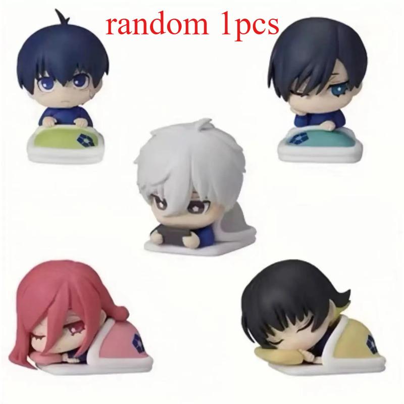 Action Figure Sleep Gacha Cute Cartoon Ornament Isagi Yoichi Chigiri Hyoma Nagi Seishiro Rin Itoshi Model Toy