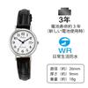 Citizen Analog Date Leather White Q&Q Women's Watch, Waterproof, Display, Strap, D023-304,