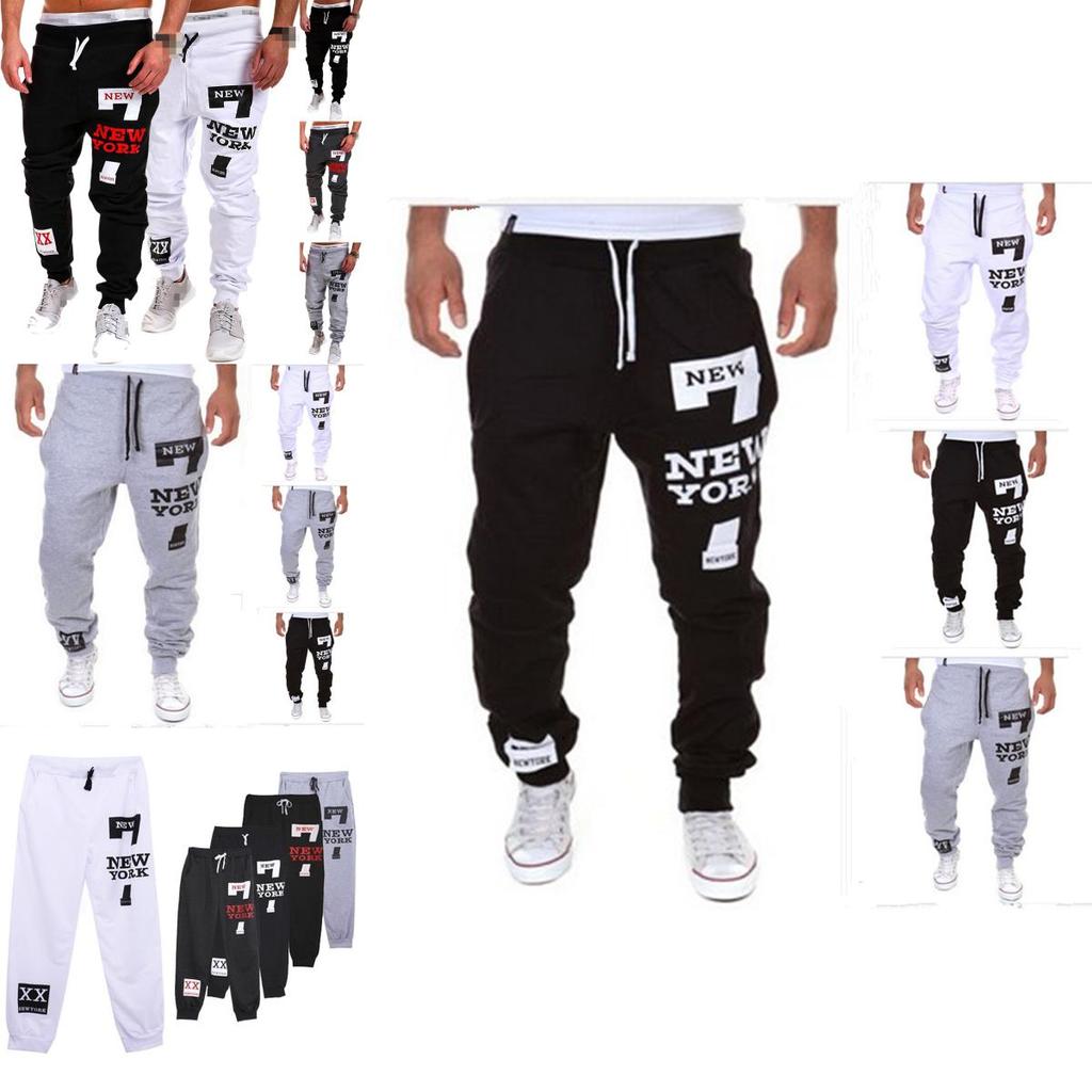 Mens Tracksuit Sport Gym Slim Fit Skinny Jogging Pants With Soft Polyester Material