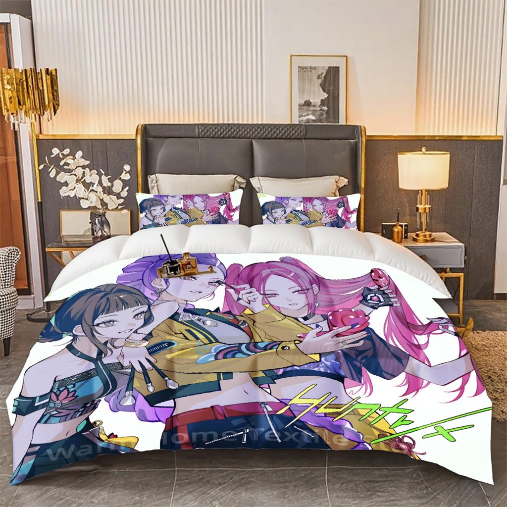 KPOP Bedding Set Demon-Hunters Duvet Cover Set Soft Single Twin Double Size Home Decor Birthday Gift For Girls Women Home Decor