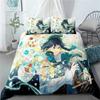 Genshin Impact Beding Set Game Print Duvet Cover Quilt Soft Duvet Cover Sets Home Textile Quen King-Sized Dimensionsd Dimensions Girl Children Kids
