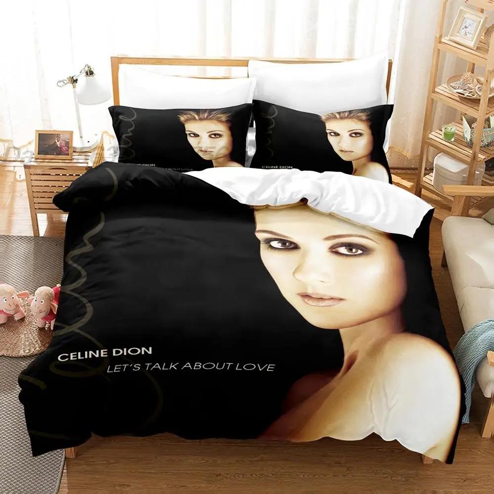 

Комплект постельного белья Celine Dion Single Twin Full Queen King Size Комплект постельного белья Aldult Boys Bedroom Duvetcover Sets Комплект простыней с 3D-принтом EU single(135x200cm)