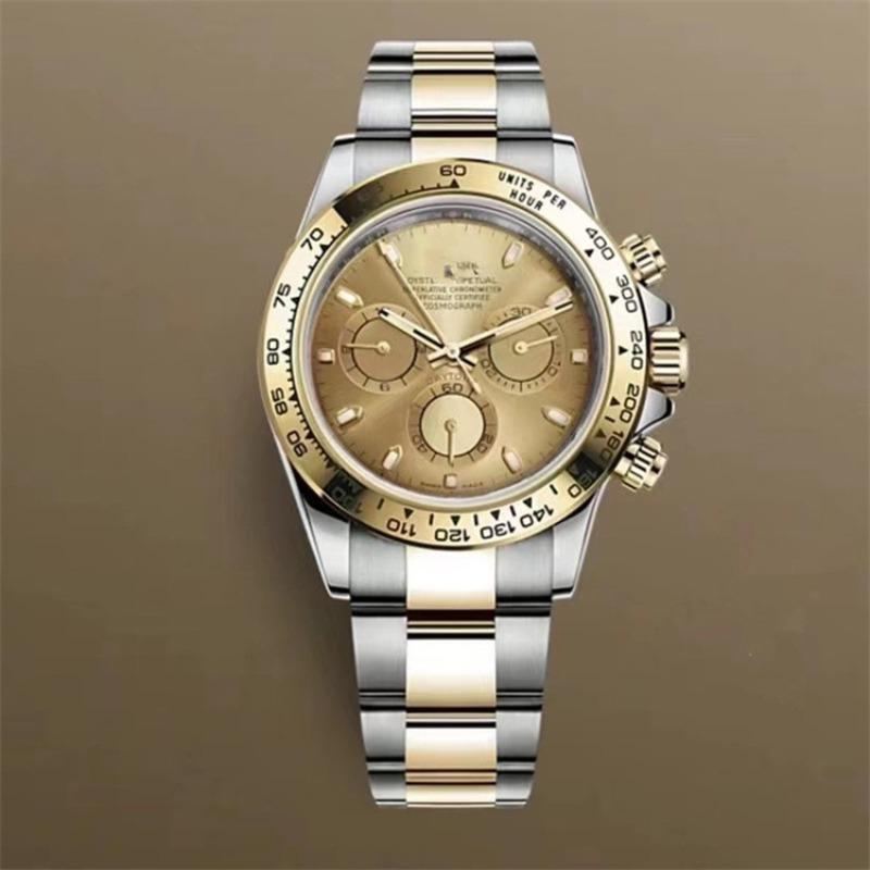 Ceas mecanic Laojia Daytona cu trei cadrane și șase ace pentru bărbați, curea din oțel, ceas multifuncțional, stația de vest, furnizor