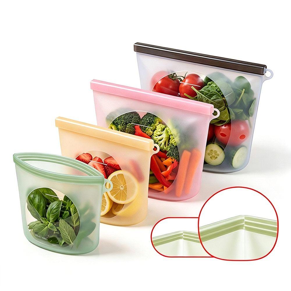 Moisture-proof Refrigerator Food Storage Bag Silicone Fruit Freezer Seal Bag for Kitchen