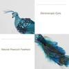 Xmas Peacock Clip Decoration Simulation Long Tail Peacock Xmas Decorations for Home Decor