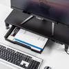 SANWA SUPPLY Desk Rack X with 4 USB Hubs and Height Black (W590 D240mm) Drawer, 2-Stage Adjustment, MR-LC805BK