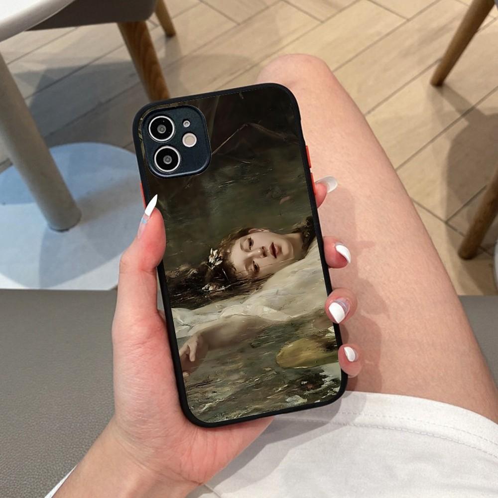 Renaissance Art Phone Case For IPhone 14 X XR XS 7 8 Plus 11 12 13 Pro MAX 13mini Matte Shockproof Case