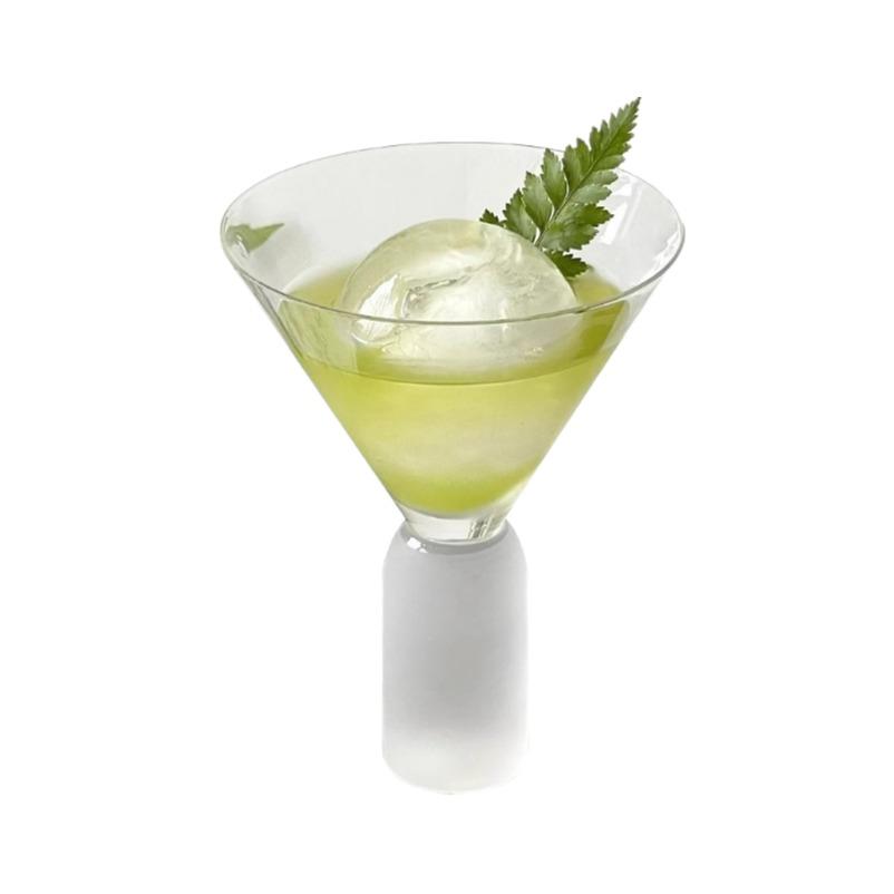 Creative Cocktail Glasses Cups Frosted Handle Glass Cups High-foot Martini Glass Cup Simple Dessert Cold Drink Cup Kitchen Tools