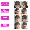 Body Wave 13x6 HD Transparent Lace Front Human Hair Wig 40 Inch Pre Plucked 220 Density 5x5 Glueless Lace Frontal Wigs for Women