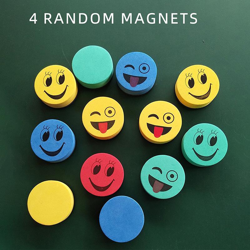 4Pcs/Lot Round Magnetic Mini Whiteboard Eraser Chalkboard Cleaner Dry Wipe Marker Pen Duster School Accessoires Office Supplies