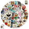 56 Skull Reading Graffiti Stickers Creative Personality Cartoon Text Stickers Decorative Guitar Notebooks