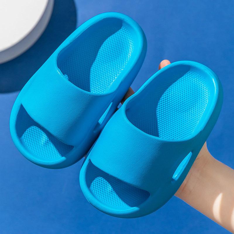 Children's Slippers Summer Home Bathroom Anti-slip Slippers Solid Color Soft Bottom Men and Girls Sandals