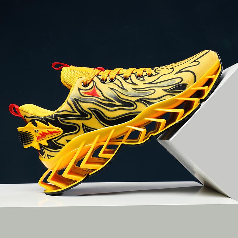 Robustní tenisky nadměrné velikosti 45 46 Pánské běžecké boty s čepelovou podrážkou Módní ležérní síťované prodyšné Zvýšená platforma Sportovní boty