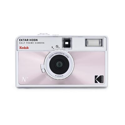 KODAK EKTAR H35N Yarım Kare Film Kamerası, 35mm, Yeniden Kullanılabilir, Netleme Gerektirmez, Bulb Fonksiyonu, Dahili Yıldız Filtresi, Geliştirilmiş Kaplamalı Lens (Tek, Renkli Pembe)