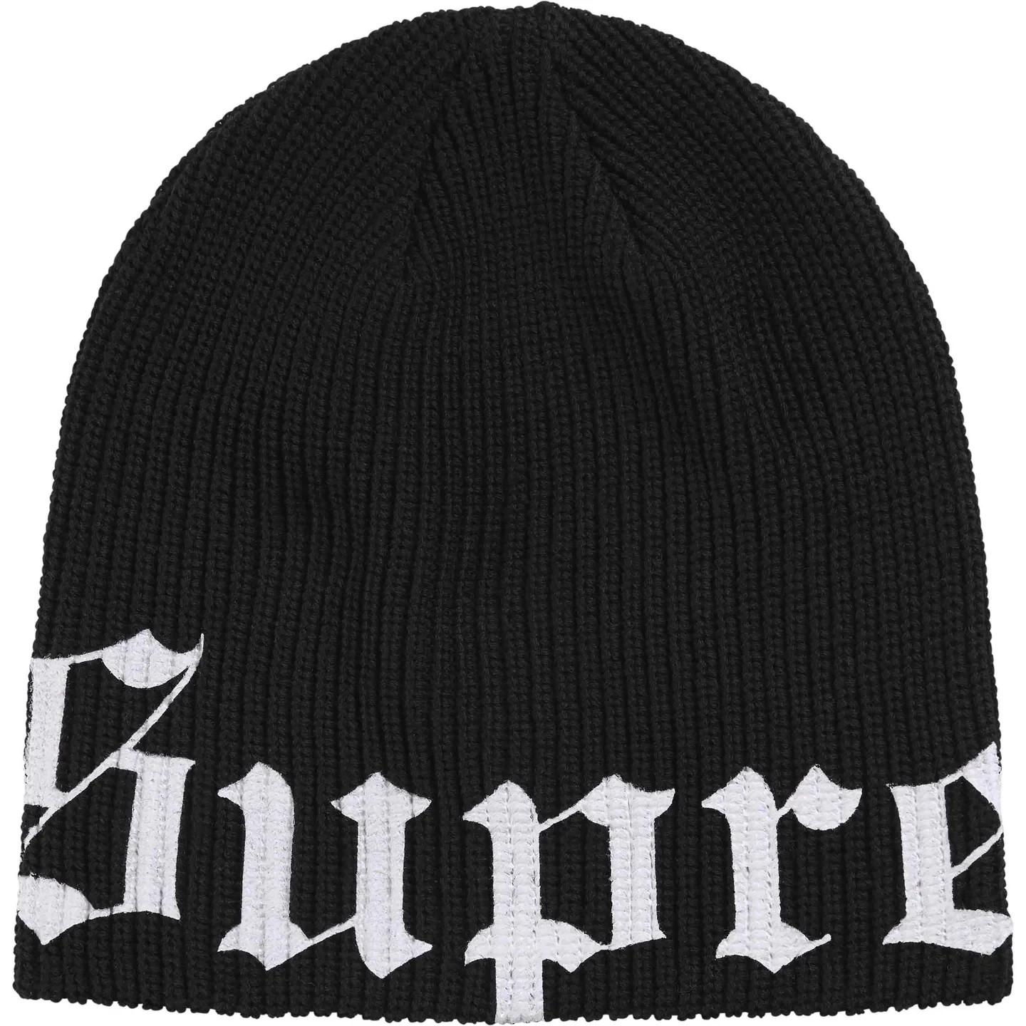 Supreme Old English Printed Beanie (26SS) Black One-Size