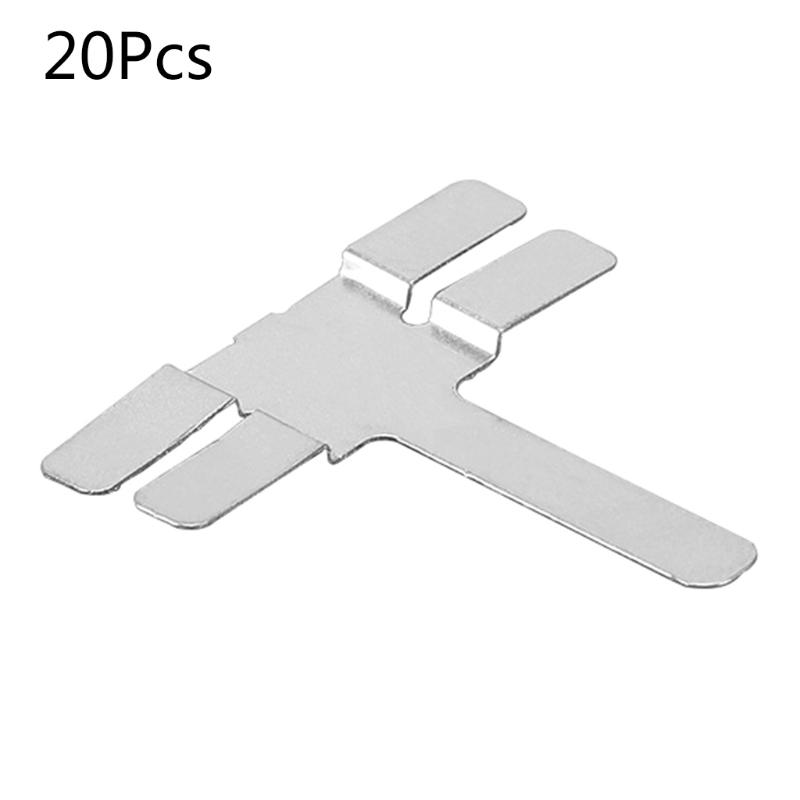 

20 Pieces T-shaped Nickel Sheet for Battery Nickel Plated Steel Strip Sheet Improve Work Efficiency Low Resistivity 1