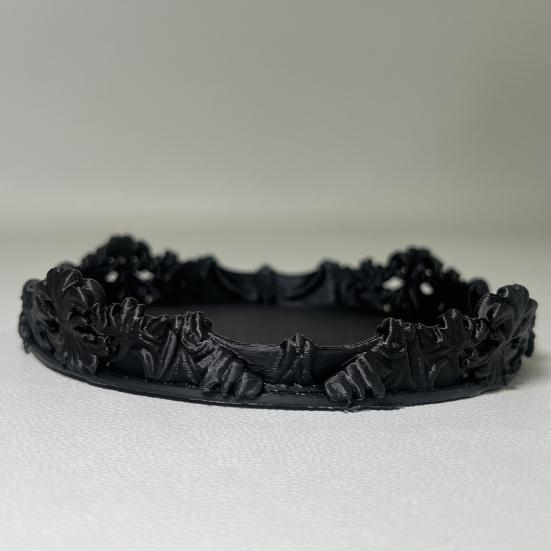 Gotische Sieraden Display Tray 3D Geprint Zwart Trinket Schaal voor Ketting Armband Ring Horloge Vintage Decoratief Dienblad voor Keuken Woonkamer Huisdecoratie