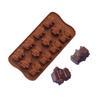 CCmax Premium Silicone Anti-Stick Chocolate Molds - 12 Pack for Homemade Chocolates, Candies, Jelly or Ice Cubes, Robot Shape