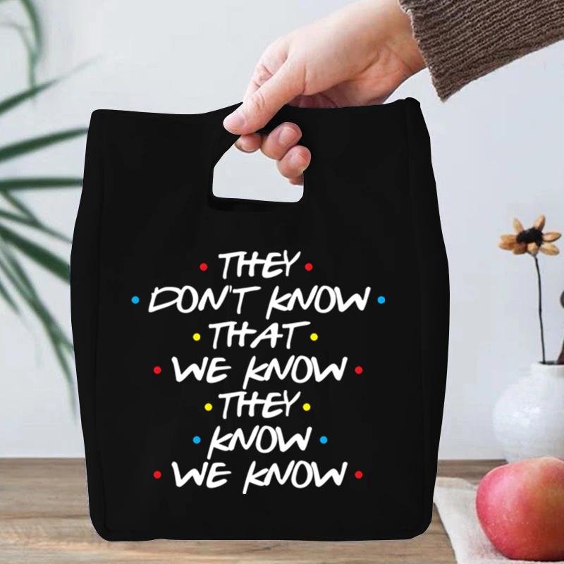 Bolsas de Almuerzo con Estampado de Friends Central Perk para Mujeres Hombres Bolsas Tote Portátiles Aisladas Serie de TV Friends Bolsas Térmicas para Alimentos Eco para Niños