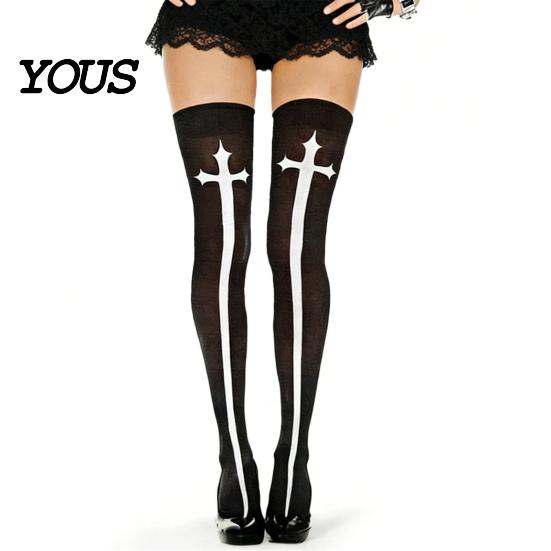 Knee High Socks 1 Pair Halloween Thigh for Women, Cute Gift Anime Fans Cosplay Party Stockings, Over Tea Party, Festivals Accessories