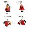 2pcs Hand-painted Santa Claus Ornament Creative Christmas Figurine Pendant  Gift
