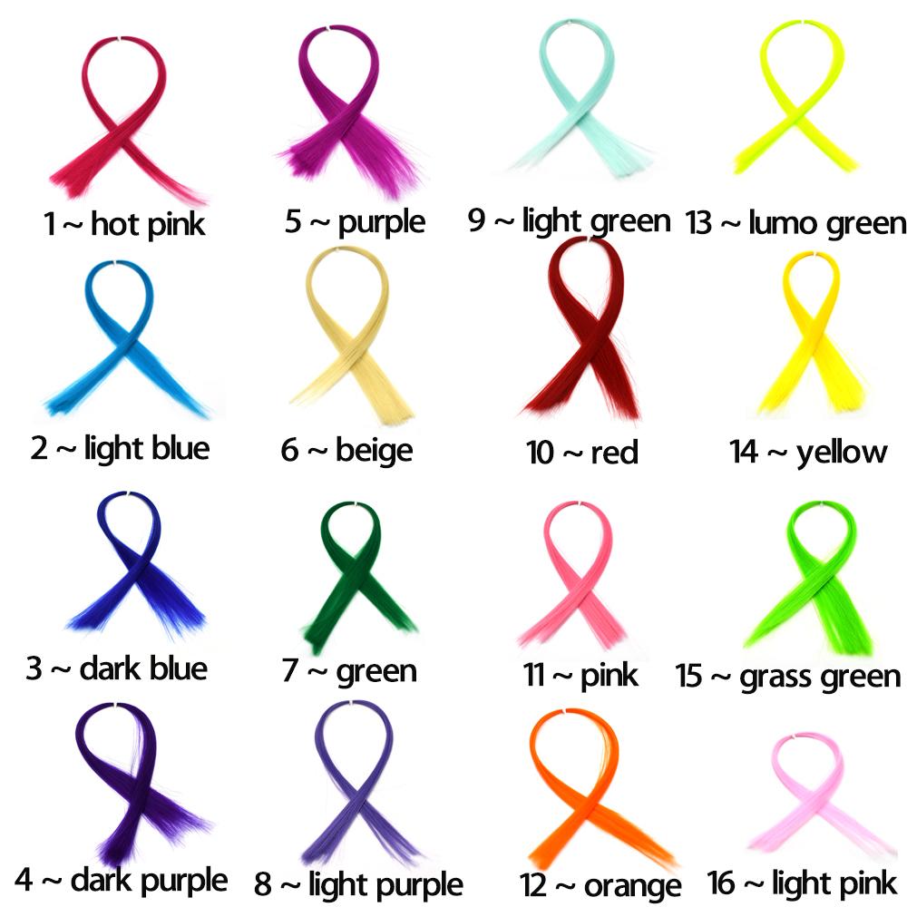MNFT 10Packs Assorted Colors Long Fiber Fly Tying Materials Streamer Dressing Material for Fishing Lure