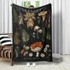 Forest Mushroom Theme Digital-printed Polyester Bedroom Velvet Flannel Cover Blanket Fleece Soft Sofa Cover Blankets for Beds