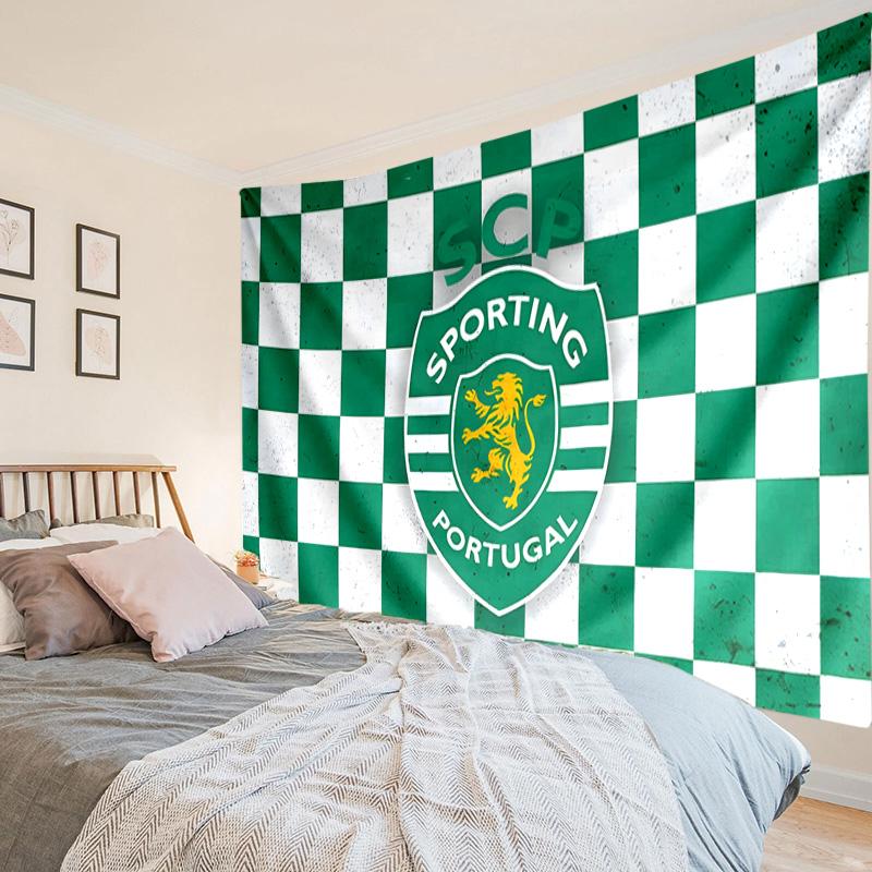 Sportlicher Fußballwappen Wandteppich, Einzigartiger Design Wandteppich, Wanddekoration für Schlafzimmer, Wohnzimmer, Spielzimmer, Herzliche Fan-Feiertagsgeschenke