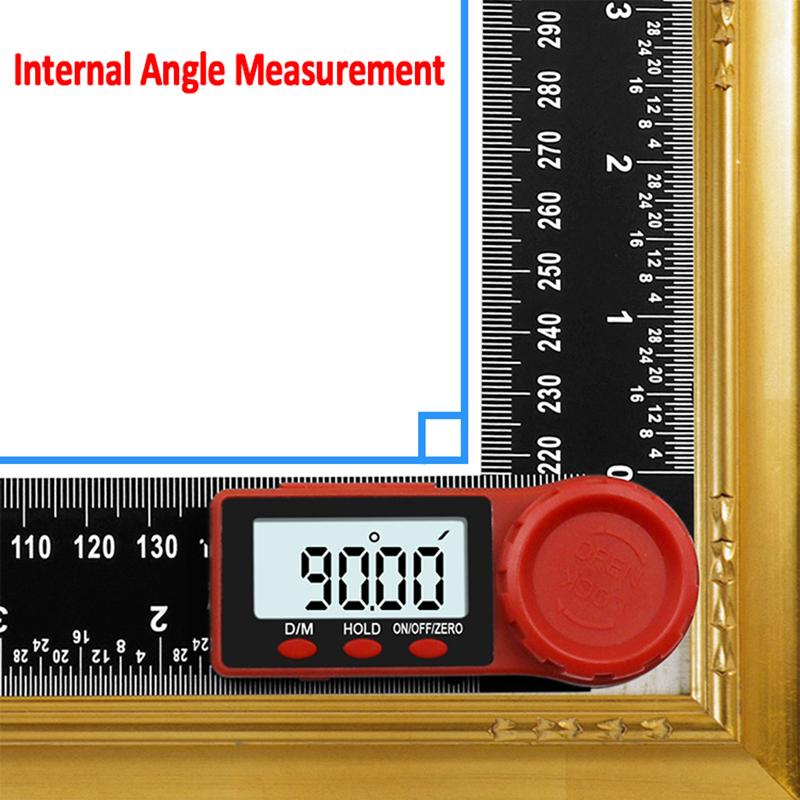 200mm 2 In 1 Digital Angle Ruler Instrument Inclinometer Goniometer Protractor